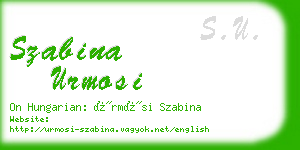 szabina urmosi business card